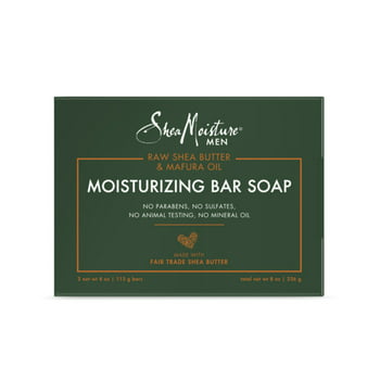 SheaMoisture Men's Bar Soap Moisturizing, 8 oz, 2 Bars
