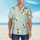 thumbnail image 2 of Fotbe Bees Camisa Hawaiana para Hombre Unisex – Camisa Casual de Verano con Botones de Manga Corta de Algodón y Lino,Medium, 2 of 7