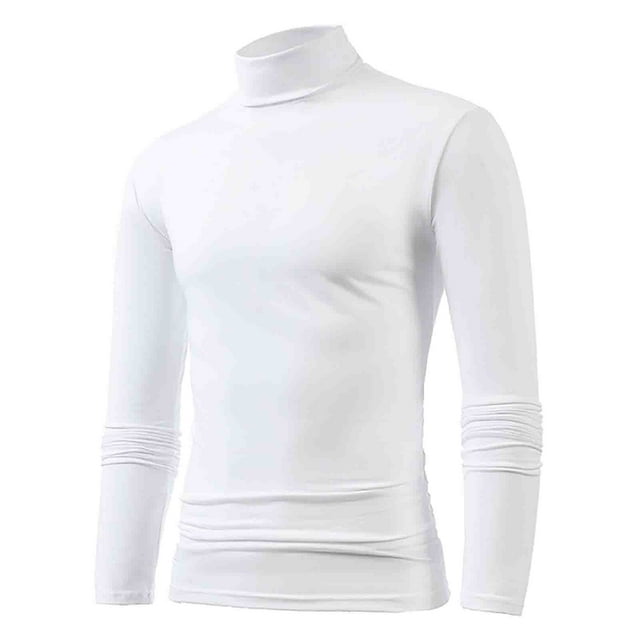 Men's Thermal Winter Base Layer Top High Fashion Long Sleeve Pullover Shirt for Cold Weather