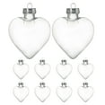 thumbnail image 1 of 10 adornos transparentes en forma de corazón, bolas de plástico rellenables para árbol de Navidad, manualidades, decoración navideña, recuerdos de fiesta para bodas y ocasiones especiales., 1 of 4