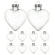 thumbnail image 1 of 10 adornos transparentes en forma de corazón para árbol de Navidad, corazones de plástico rellenables para manualidades, bolas colgantes transparentes para decoración navideña., 1 of 8