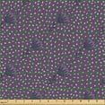thumbnail image 2 of Ambesonne Tulips Fabric by the Yard Upholstery, Flowers and Dots Drawing, 1 Yard, Pale Eggplant and Grey Pink, 2 of 5