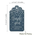 thumbnail image 5 of Inkdotpot Pack Of 50 Real Silver Foil Paper Tags Thank You For Celebrating With Me Birthday Favor Hang Tags, 5 of 6