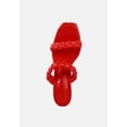 thumbnail image 6 of PIN-UP Red Braided High Heel Sandals, 6 of 8