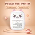 thumbnail image 4 of Teissuly Clearance Mini Thermal Printers Bluetooth Mobile Phone Photo Printers Pocket Student Error Printers Cute Appearance Multiple Usage Scenarios(Pink, ) Teissuly WER202308175200, 4 of 7