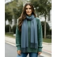 thumbnail image 2 of DressBarn Women's Air Blue Pashmina Scarf Jumpsuits & Romper - O/S, 2 of 6