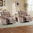 thumbnail image 6 of Bonzy Home Recliner Chairs Set of 2 for Living Room Manual Reclining Chair Single Sofa for Bedroom, Camel, 6 of 7