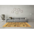 thumbnail image 3 of Ahgly Company Indoor Round Oriental Brown Modern Area Rugs, 3' Round, 3 of 4