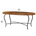 thumbnail image 5 of VECELO 3-Piece Coffee Table Set with Oval offee Table and Set of 2 End Table for Living room, Brown, 5 of 8