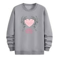 thumbnail image 2 of Ceisia Men's Regular-Fit Crew-Neck Double-Heart Hand-Drawn Printed Casual Sweatshirt Gift, 2 of 6