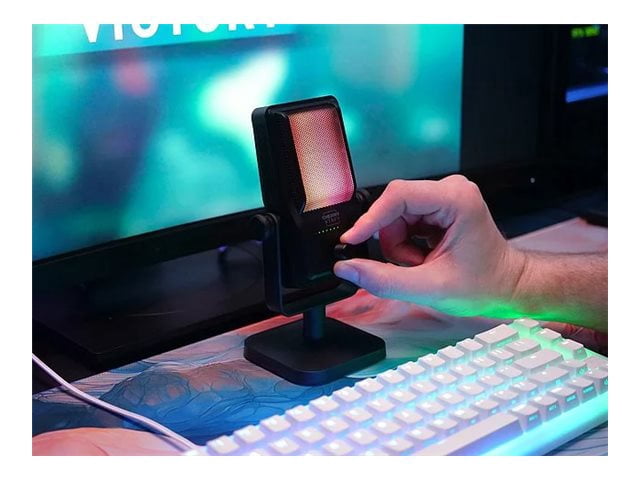 Cherry XTRFY Ngale R - Premium USB Microphone for Streaming & Gaming, RGB Illumination, Black