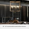 thumbnail image 5 of Hunter - Woodburn 6-light Noble Bronze, Extra Large Pendant Light, Dimmable, Modern Style, Rectangle Shaped, for Bedrooms, Dining, Living Rooms - 19810, 5 of 7