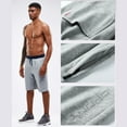thumbnail image 3 of Men's Workout Running Shorts, Athletic Gym Shorts Training Quick Dry Basketball Shorts with Zip Pockets, 3 of 7
