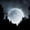 Moon Outdoor, variant on Elephant Stock Simple Moon Wall Art - Horizontal Canvas Wall Art - Living Room Wall Decor - Astronomy & Space Canvas - Black And White Decor - 12" x 8"