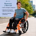 thumbnail image 2 of Silla Ruedas Deportiva Ligera Aluminio Plegable + Rueditas, 2 of 8