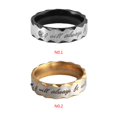 thumbnail image 2 of Jumpingount Siempre estará Parejas de acero inoxidable Carta Compromiso Anillos de promesa de boda Joyería Ropa, zapatos y accesorios Miscelánea No.08, 2 of 6