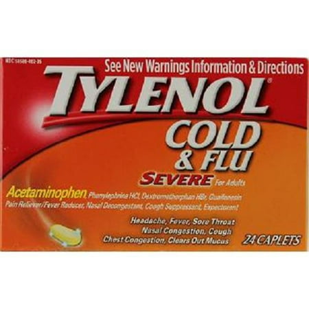 Product Of Tylenol, Cold & Flu Severe, Count 1 - Headache/Pain Relief / Grab Varieties &