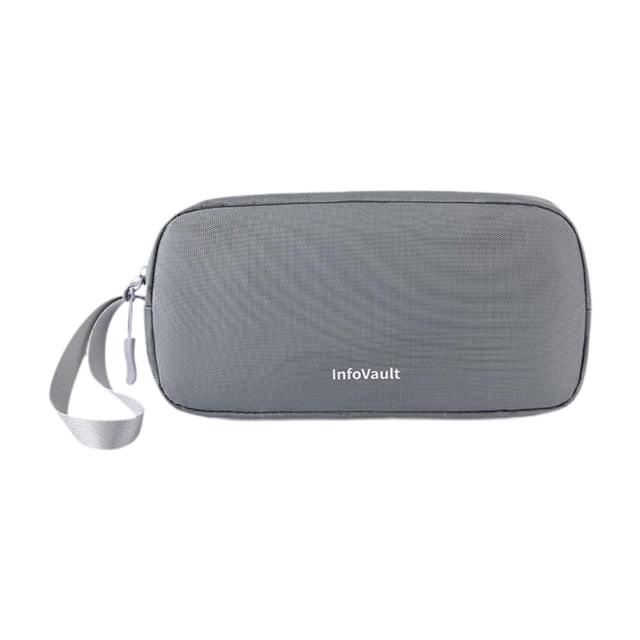 Organizador de cables de viaje, bolsa organizadora de dispositivos electrónicos para power bank y cargador pequeño Gris