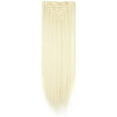 thumbnail image 2 of SHCKE Hair Extensions 24" Clip in Wavy Curly Hair Extensions 26" Straight Fluffy Hair Extensions Colorful Synthetic Full Head Clip in Hair Pieces for Women, 2 of 5
