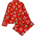 thumbnail image 6 of Vetsdori Long Sleeve with Pants Pajamas Sets for Women Collared Casual Sleepwear Button up Pockets,Christmas Gifts 2 Pieces Winter Ladies Homewear Soft, 6 of 6