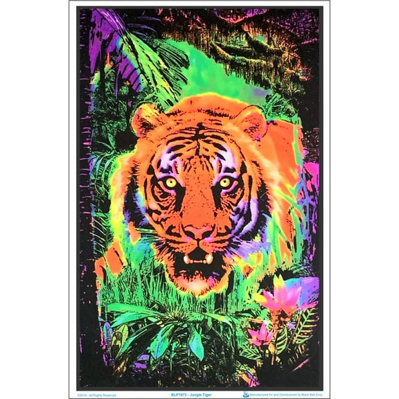 Jungle Tiger Black Light Poster 23 x 35