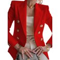thumbnail image 4 of Blazer Femme Manches Longues Ouvert Blazer Bureau Cardigan Veste, 4 of 6