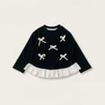 thumbnail image 4 of Cethrio Long Sleeve Tops for Girl Size 8, Soft Crew Neck Casual Pullover Girls T-shirts Black, 4 of 6