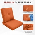 thumbnail image 3 of Planntonneo Outdoor Wicker Furniture Cushion Set, 25 x 22 x 4 Deep Seat Patio Chair Cushions, Orange, 1 Set, 3 of 8