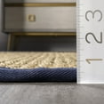 thumbnail image 2 of nuLOOM Larnaca Seagrass Herringbone Indoor/Outdoor Area Rug, 2' 6" x 8', Runner, Larnaca Navy, 2 of 5