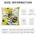 thumbnail image 5 of Ollo0ord Cute Bee Pillow Cover Inch Animal Square Throw Pillow Cover for Teens Adult Bedroom Decor Yellow Black Stripes Decorative Cushion Cover,Single Pack White, 5 of 5