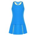 thumbnail image 3 of YONGHS Ensemble de Robe de Tennis Sans Manches pour Filles avec Shorts 2 Pcs Jupe-Culotte Bleu 10, 3 of 6