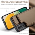 thumbnail image 2 of Feishell for Samsung Galaxy A15 Case with Card Holder, Wallet Case for Women Men with RFID Blocking, Durable PU Leather Kickstand Magnetic Clasp Shockproof Phone Case,Brown, 2 of 9