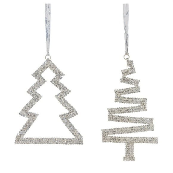 Jewel Tree (Set of 6) 4.75""H, 5.75""H Iron/Glass
