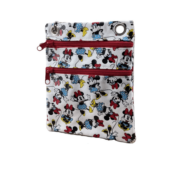Disney Minnie All Over Print Zip-Up Passport Bag, Crossbody