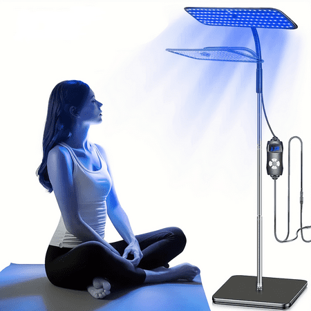 126pcs Blue LED Tanning Light, Large Face Skin UV Tanning Light for Face and Body Home Use