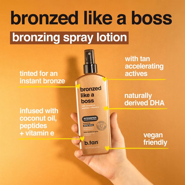 B.TAN Sun Tanning Lotion Spray, Bronzing Spray Lotion Accelerator