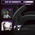 thumbnail image 7 of ATHOPE Gaming Chair, Ergonomic Computer Chair with Flip-up Armrests, PU Leather Video Game Office Chair, 360° Rolling Wheels, Black, 7 of 7