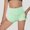 Green, variant on HAOTAGS Teen Girls Sport Ruffle Shorts（5-15） Casual High Waist Leggings Summer Biker Shorts Light Blue Size 7 Years