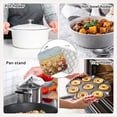 thumbnail image 5 of Bahomeck Pot Holder 4Pcs,Oil Painting Of White And Red Flowers In Field Square Heat Resistant Hot Pads For Kitchen Cooking Oven With Hanging Loop Potholder Easy To Store, 5 of 5