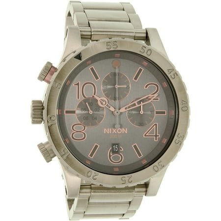 Nixon Men's A4862064 Silver Stainless-Steel Quartz Watch