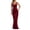 Wine, variant on Iyufng Evening Gown for Women Spaghetti Straps Pleated Bodycon Maxi Dresses