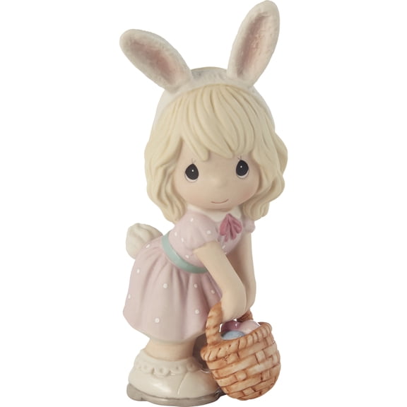 Precious Moments Wishing You A Hoppy Easter Girl Figurine, Count 1