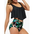 thumbnail image 3 of Women Two Pieces Swimsuit Ruffles Print Bikini Set Bathing Suits Swimwear, 3 of 8
