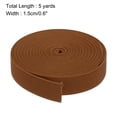 thumbnail image 2 of Elastic Bands for Sewing 0.6"(1.5cm) 5 Yard Brown Knit Elastic Spool for Wigs, Waistband, Pants, 2 of 6