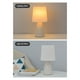 thumbnail image 5 of Lámpara de mesa táctil con puertos de carga USB | Lámpara de noche regulable con control remoto | 3 temperaturas de color | Pantalla de tela de lino para dormitorio y sala de estar | Incluye, 5 of 7
