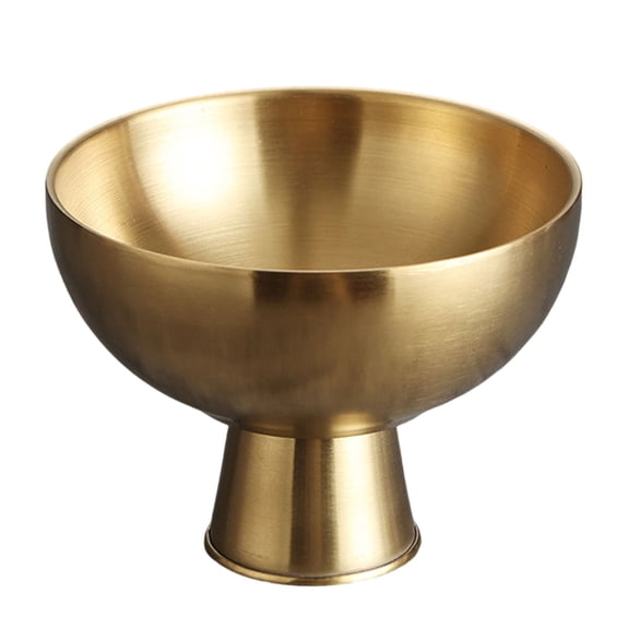 Multipurpose Footed Stainless Steel Dessert Bowl Double Walled Ice Cream Puddings Serving Cup For Restaurants And Family Gatherings