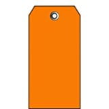 - Shipping Tag, Polypropylene, Orange, Sz #5, Pack of 25, Mtl. Eyelet, Plain