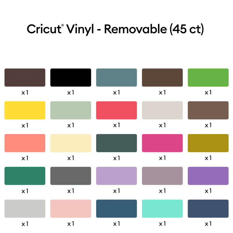 Cricut Removable Vinyl Everything Sampler (45 ct)