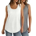 thumbnail image 1 of AherBiu 2pc Plus Size Womens Tank Tops Summer Loose Fitted Sleeveless Tops Basic Flowy Comfy Camisole, 1 of 7