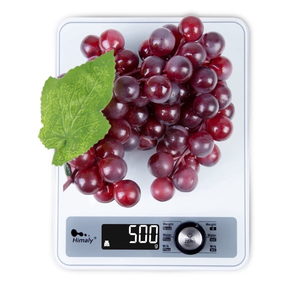 Himaly Digital Food Scale, 11lb Capacity with LCD Display & Unit Switch (g/oz), High Precision for Baking & Cooking, White